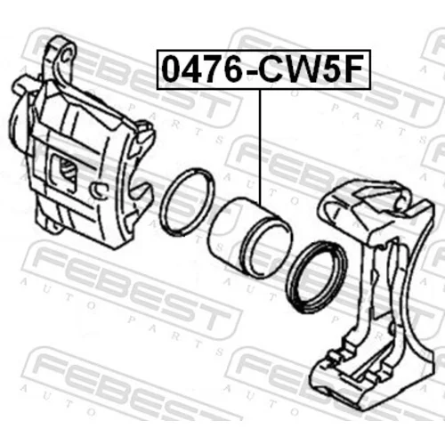 Piest brzdového strmeňa FEBEST 0476-CW5F - obr. 1