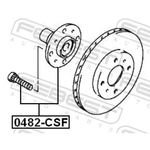 Náboj kolesa FEBEST 0482-CSF - obr. 1