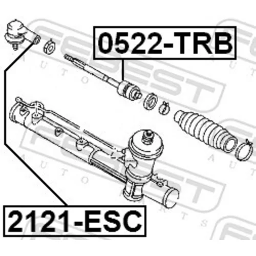 Axiálny čap tiahla riadenia FEBEST 0522-TRB - obr. 1