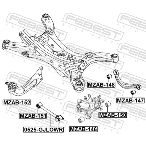 Rameno zavesenia kolies FEBEST 0525-GJLOWR - obr. 1