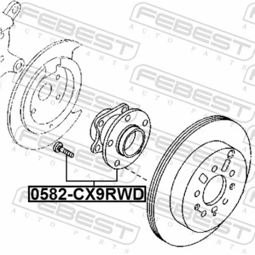 Náboj kolesa FEBEST 0582-CX9RWD - obr. 1