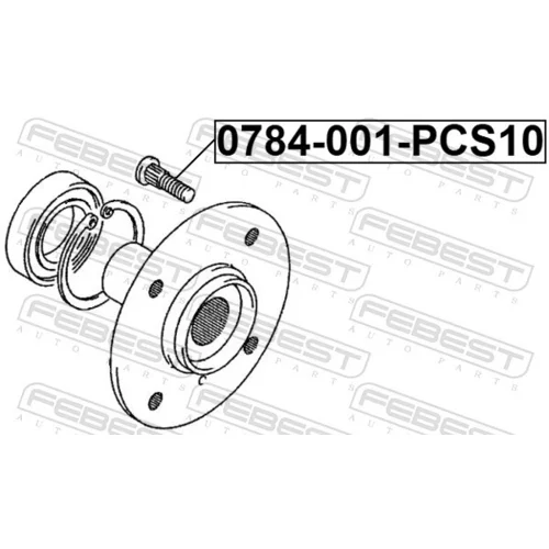 Čap kolesa FEBEST 0784-001-PCS10 - obr. 1