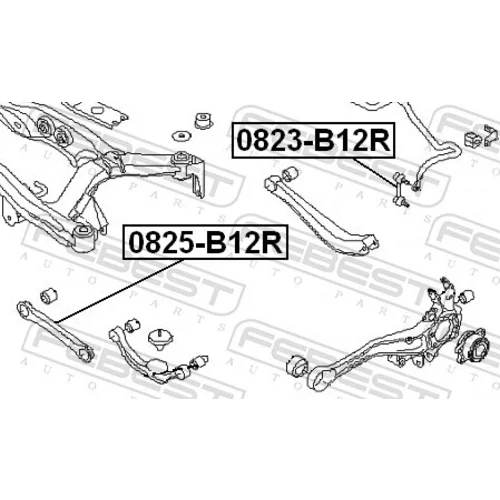 Rameno zavesenia kolies 0825-B12R /FEBEST/ - obr. 1