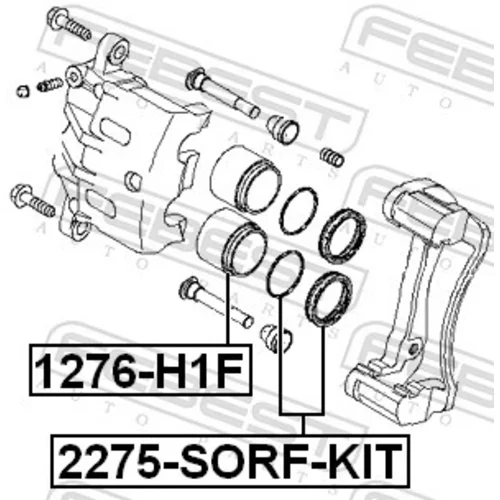 Piest brzdového strmeňa FEBEST 1276-H1F - obr. 1