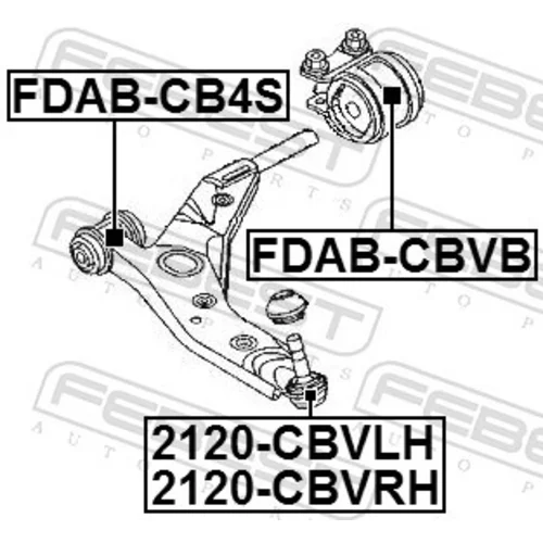 Zvislý/nosný čap FEBEST 2120-CBVLH - obr. 1