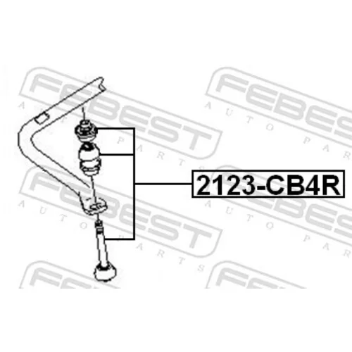 Tyč/Vzpera stabilizátora FEBEST 2123-CB4R - obr. 1