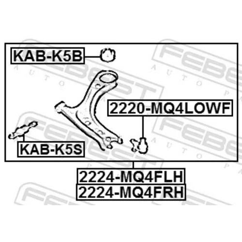 Rameno zavesenia kolies FEBEST 2224-MQ4FLH - obr. 1