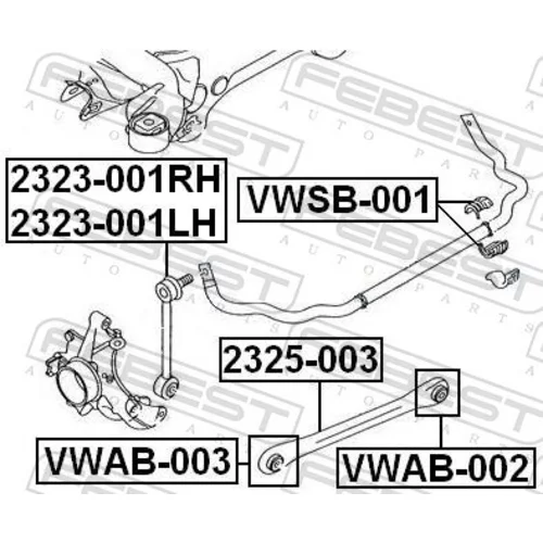 Rameno zavesenia kolies 2325-003 /FEBEST/ - obr. 1