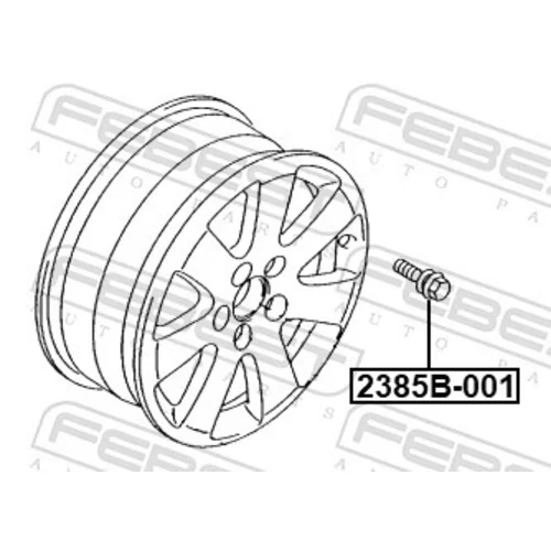 Čap kolesa FEBEST 2385B-001 - obr. 1