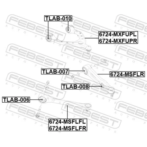 Rameno zavesenia kolies FEBEST 6724-MXFUPR - obr. 1