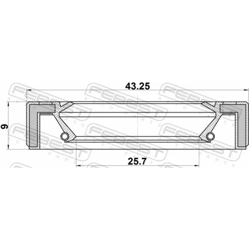 Tesniaci krúžok vačkového hriadeľa FEBEST 95GAY-27430909L - obr. 1