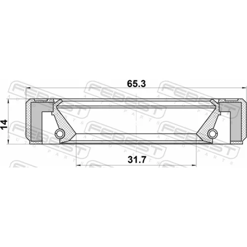 Tesniaci krúžok hriadeľa diferenciálu FEBEST 95GBS-33650914R - obr. 1