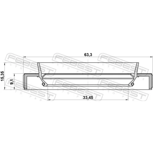 Radiálny tesniaci krúžok hnacieho hriadeľa FEBEST 95HBY-35630915L - obr. 1