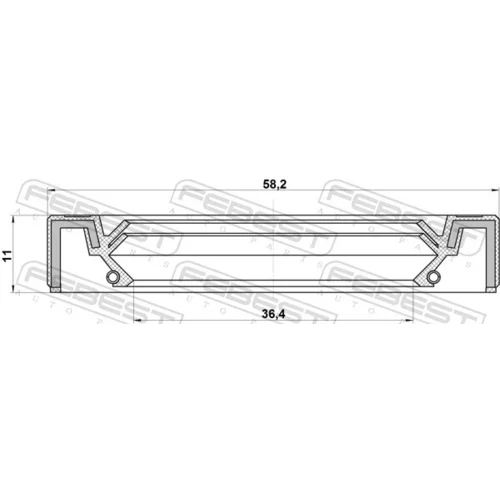 Radiálny tesniaci krúžok hnacieho hriadeľa FEBEST 95IBS-38581111L - obr. 1