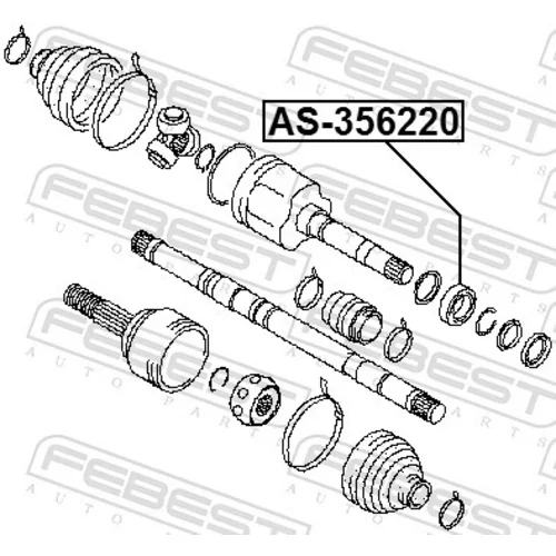 Ložisko hnacieho hriadeľa AS-356220 /FEBEST/ - obr. 1