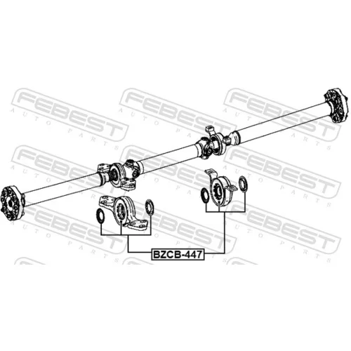 Stredové ložisko kĺbového hriadeľa FEBEST BZCB-447 - obr. 1