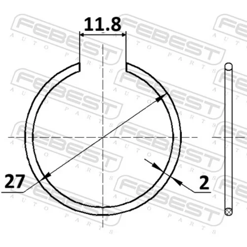 Manžeta hnacieho hriadeľa - montážna sada FEBEST CC-1-27X2 - obr. 1