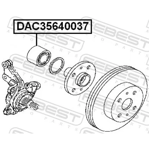 Ložisko kolesa FEBEST DAC35640037 - obr. 1