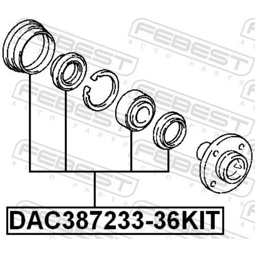 Ložisko kolesa - opravná sada FEBEST DAC387233-36KIT - obr. 1