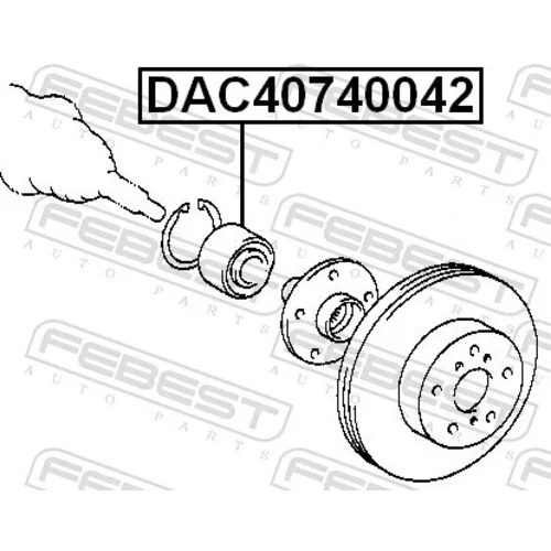 Ložisko kolesa FEBEST DAC40740042 - obr. 1