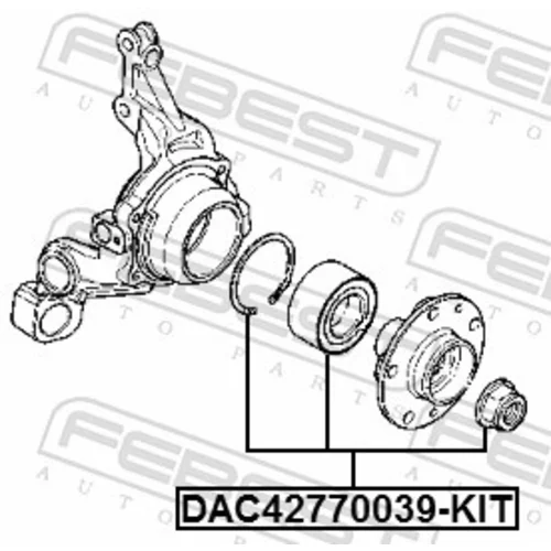 Ložisko kolesa - opravná sada FEBEST DAC42770039-KIT - obr. 1