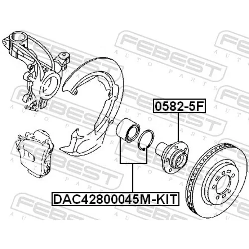 Ložisko kolesa FEBEST DAC42800045M-KIT - obr. 1
