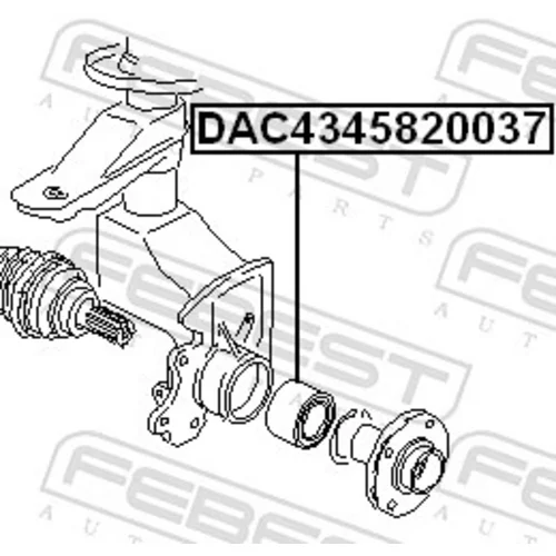 Ložisko kolesa DAC4345820037 /FEBEST/ - obr. 1