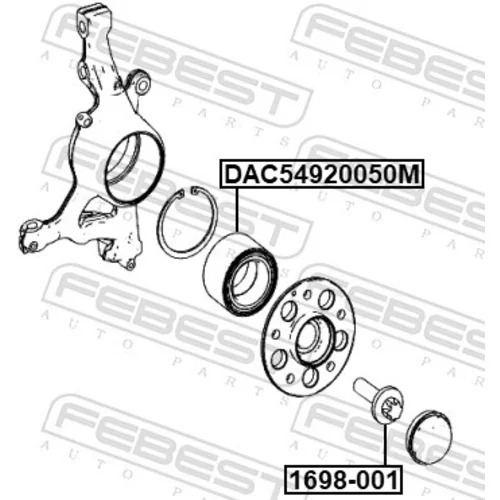 Ložisko kolesa FEBEST DAC54920050M - obr. 1