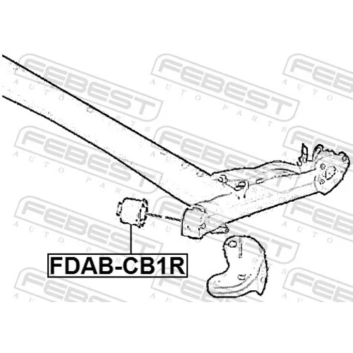 Uloženie tela nápravy FEBEST FDAB-CB1R - obr. 1