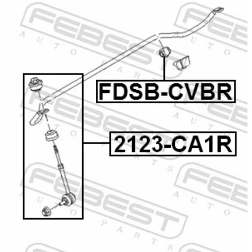 Uloženie priečneho stabilizátora FDSB-CBVR /FEBEST/ - obr. 1