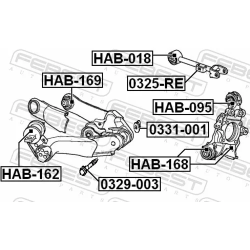 Uloženie riadenia HAB-169 /FEBEST/ - obr. 1