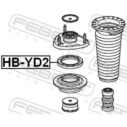 Valivé ložisko uloženia tlmiča FEBEST HB-YD2 - obr. 1