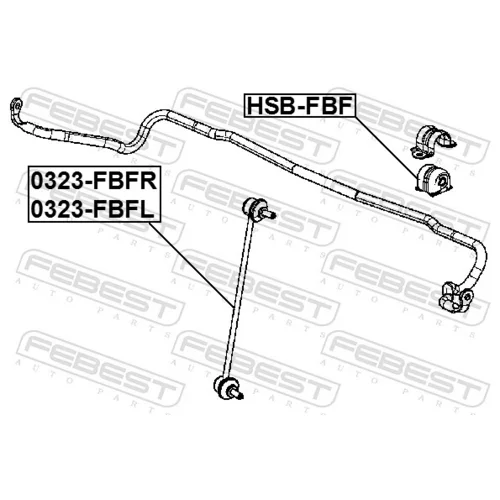Uloženie priečneho stabilizátora FEBEST HSB-FBF - obr. 1
