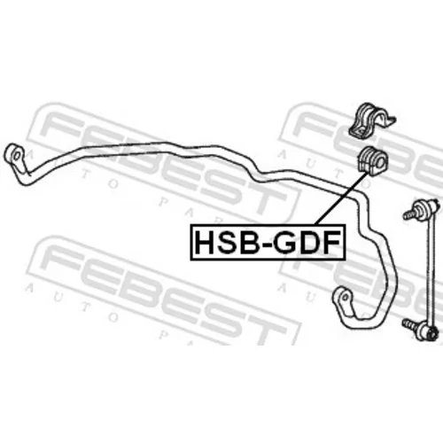 Uloženie priečneho stabilizátora FEBEST HSB-GDF - obr. 1