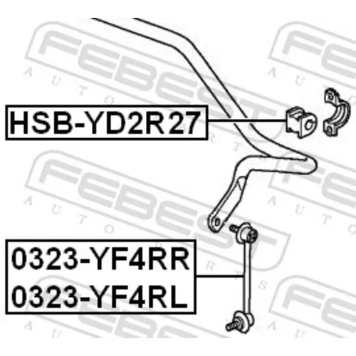 Uloženie priečneho stabilizátora FEBEST HSB-YD2R27 - obr. 1