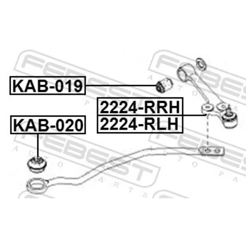 Uloženie riadenia FEBEST KAB-020 - obr. 1