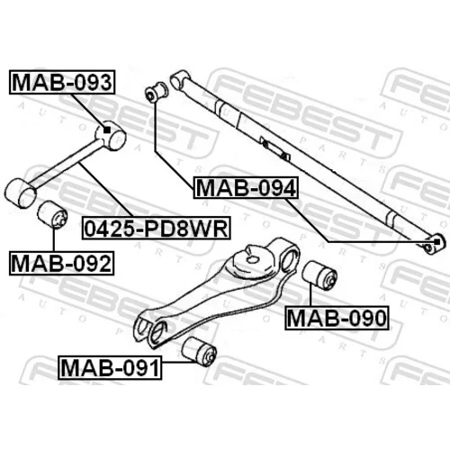 Uloženie riadenia FEBEST MAB-091 - obr. 1