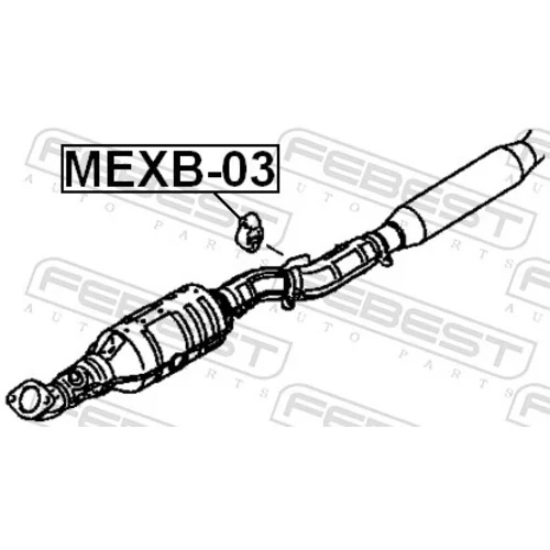 Držiak výfukovej trubky MEXB-03 /FEBEST/ - obr. 1