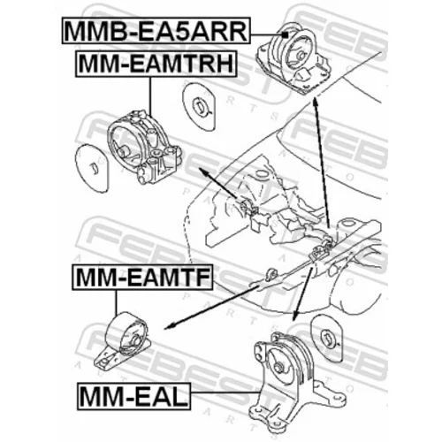 Uloženie motora FEBEST MMB-EA5ARR - obr. 1