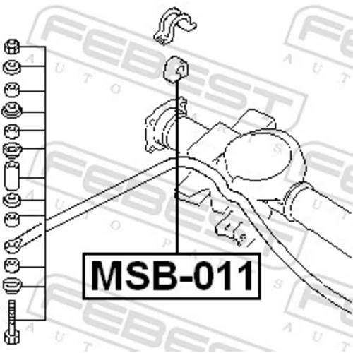 Uloženie priečneho stabilizátora FEBEST MSB-011 - obr. 1