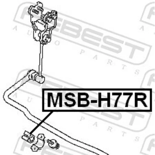 Uloženie priečneho stabilizátora FEBEST MSB-H77R - obr. 1