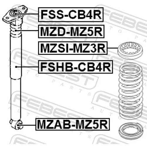 Puzdro, tlmič FEBEST MZAB-MZ5R - obr. 1