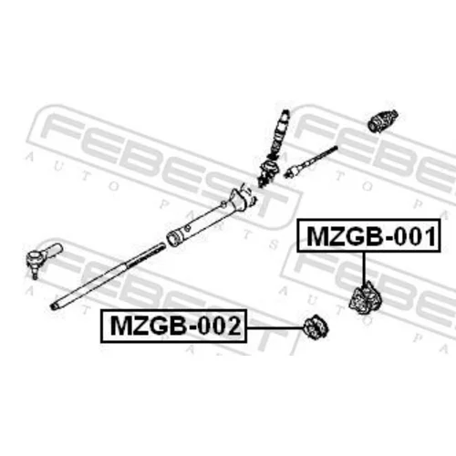 Uloženie prevodovky riadenia FEBEST MZGB-002 - obr. 1