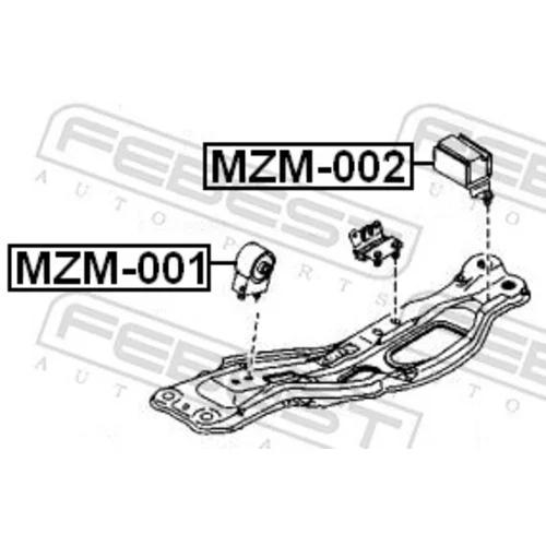 Uloženie motora FEBEST MZM-001 - obr. 1