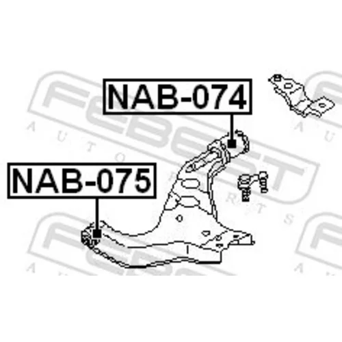 Uloženie riadenia FEBEST NAB-075 - obr. 1