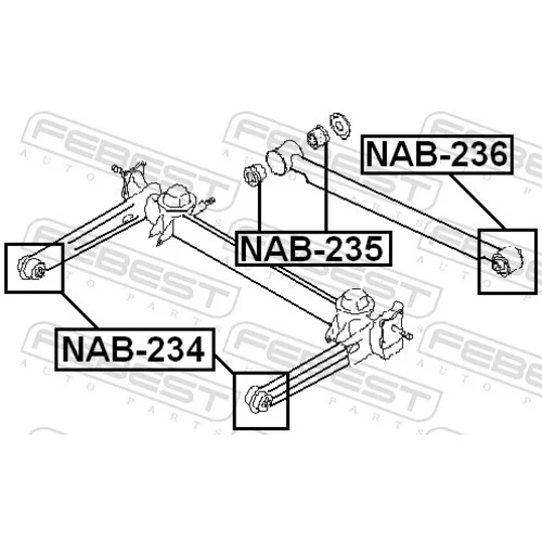 Uloženie riadenia FEBEST NAB-236 - obr. 1