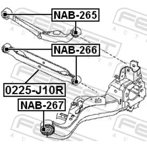 Uloženie riadenia FEBEST NAB-266 - obr. 1