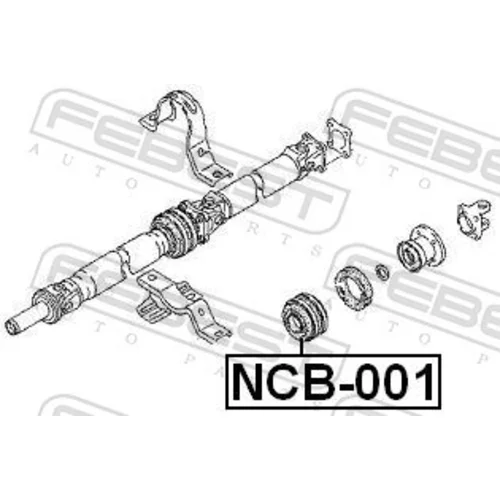 Stredové ložisko kĺbového hriadeľa FEBEST NCB-001 - obr. 1