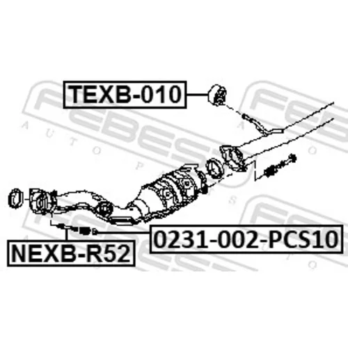 Montážna sada pre výfukový systém FEBEST NEXB-R52 - obr. 1