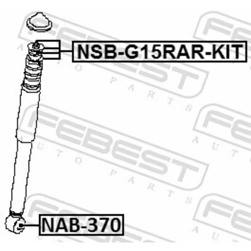 Montážna sada, Tlmič pérovania FEBEST NSB-G15RAR-KIT - obr. 1